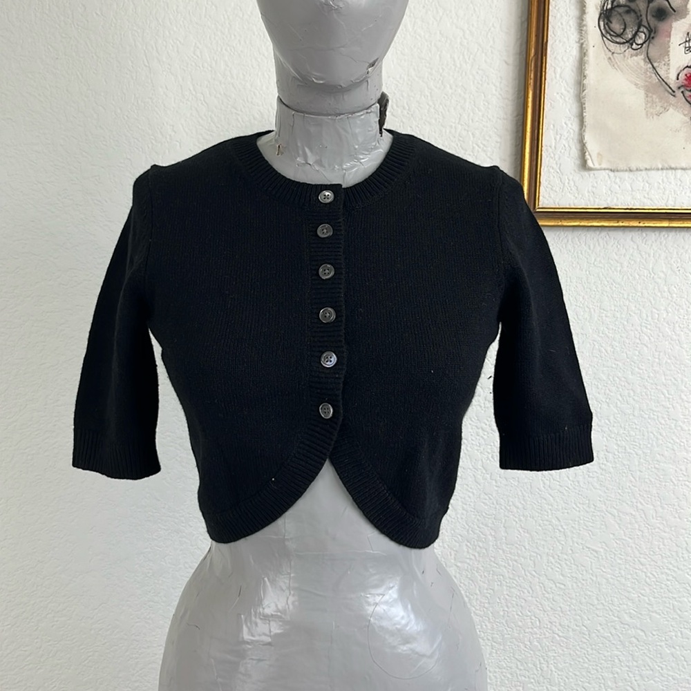 Michael Kors Collection Cashmere Tulip Hem Cardigan